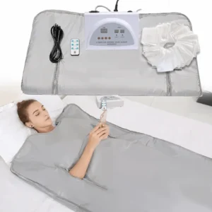 Portable Sauna Heating IR Blanket 2 Zone with Remote Digital Full Body Sweating Blanket